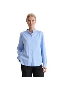 Marc O'Polo Langarmbluse MARC O'POLO "aus softem Baumwoll-Satin", Damen, Gr. 38, sunny sea, Obermaterial: 100% Baumwolle, unifarben, loose fit normal, Manschette, Blusen