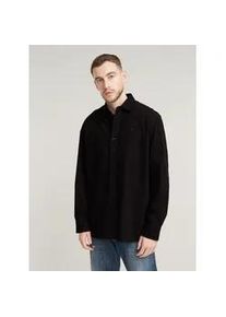 G-Star Raw Langarmshirt G-STAR "Clean Regular Hemd", Damen, Gr. XS, dk schwarz, Obermaterial: 100% Baumwolle, Shirts Langarmshirt