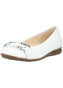 Ballerina Gabor COMFORT "Gabor Comfort Ballerinas Leder", Damen, Gr. 40, wei&szlig;, Leder, Schuhe Ballerina