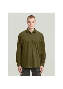 G-Star Raw Langarmshirt G-STAR "Clean Regular Hemd", Damen, Gr. XL, schwarz olive, Obermaterial: 100% Baumwolle, Shirts Langarmshirt