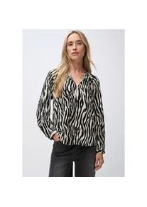 Tunika Street One, Damen, Gr. 34, schwarz, Web, 100% Viskose, normal, V-Ausschnitt, eng B&uuml;ndchen, Tuniken, mit Zebra-Print