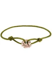 Armband Liebeskind Berlin "Schmuck Geschenk Nylonarmband Lora", ros&eacute;goldfarben, olivgr&uuml;n, Armb&auml;nder, Damen, 21cm, Edelstahl Nylon, Edelstahl, Nylon, Armband