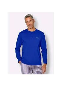 WITT Pyjamaoberteil "Schlafanzug-Shirt", Damen, Gr. 52/54, royalblau, 100% Baumwolle, unifarben, Shirts