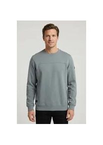 Sweater Camel Active, Herren, Gr. L, stormy blau, Sweatware, Obermaterial: 100% Baumwolle, unifarben, normal h&uuml;ftbedeckend, Rundhals, Sweatshirts Sweater, mit Rundhals