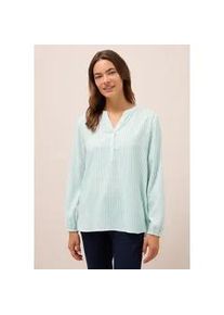 Langarmbluse Cecil, Damen, Gr. XXL (46), gr&uuml;n (jewel gr&uuml;n), Stoff, 100% Viskose, gestreift, normal normal, Rundhals, elastischer Bund, Blusen, aus softer Viskose