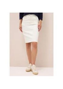 Minirock Cecil, Damen, Gr. 28, beige (light beige), Web, 81% Baumwolle, 17% Polyester, 2% Elasthan, unifarben, normal knielang, R&ouml;cke Minirock, aus Baumwolle mit Stretchanteil