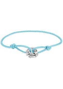 Armband Liebeskind Berlin "Schmuck Geschenk Nylonarmband Lora", edelstahlfarben, hellblau, Armb&auml;nder, Damen, 21cm, Edelstahl Nylon, Edelstahl, Nylon, Armband