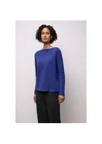 Strickpullover Street One, Damen, Gr. 34, amparo blau, Stoff, 30% Polyester, 29% Polyacryl, 21% Viskose, 20% Nylon, unifarben, comfort fit normal, U-Boot-Ausschnitt, B&uuml;ndchen, Pullover Strickpullover