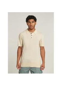 G-Star Raw Poloshirt G-STAR "Knitted Poloshirt", Damen, Gr. XL, wei&szlig;bait, Obermaterial: 30% Polyester, Shirts