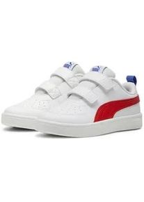 Sneaker Puma "Puma Rickie V Sneakers Kinder", Kinder, Gr. 34, wei&szlig; (wei&szlig; for all time rot dazzling blau), Obermaterial: Synthetik, Textil, Leder; Futter: Textil; Innensohle: Textil; Laufsohle: TR (Thermoplastischer Gummi), Gummi, Schuhe Sneaker
