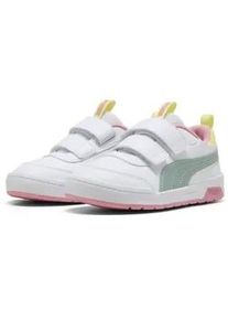 Sneaker Puma "Multiflex 2 Colour Sneakers Kinder", Kinder, Gr. 31, wei&szlig; (wei&szlig; light moss gr&uuml;n), Obermaterial: Synthetik; Futter: Synthetik; Innensohle: EVA; Laufsohle: Gummi, Schuhe Sneaker