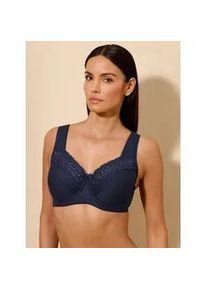 Miss Mary Of Sweden Entlastungs-BH MISS MARY, Damen, Gr. 90, Cup C, marine, 68% Baumwolle, 24% Polyester, 8% Elasthan, BHs Entlastungs-BH