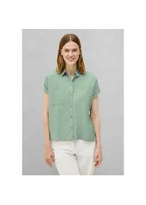 Kurzarmbluse Cecil, Damen, Gr. XL (44), gr&uuml;n (matcha gr&uuml;n), Stoff, 88% Viskose, 12% Polyamid, unifarben, normal normal, V-Ausschnitt, Aufschlag, Blusen, Feel Good Fit