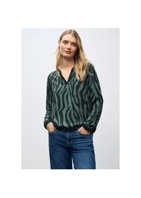 Tunika Street One, Damen, Gr. 34, evernight gr&uuml;n, Web, 100% Viskose, normal, V-Ausschnitt, eng B&uuml;ndchen, Tuniken, mit Zebra-Print