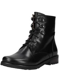 Schn&uuml;rstiefelette Everybody "Everybody Stiefelette Leder", Damen, Gr. 36,5, schwarz, Leder, Schuhe Schn&uuml;rstiefelette