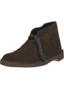 Stiefelette Clarks "Desert Boot", Herren, Gr. 47, braun, Leder, Schuhe Stiefelette, aus hochwertigem Wildleder