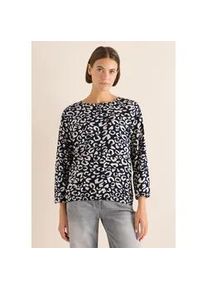 Langarmbluse Cecil, Damen, Gr. XXL (46), urban dunkelblau, Stoff, 100% Viskose, normal normal, Rundhals, B&uuml;ndchen, Blusen, aus softer Viskose