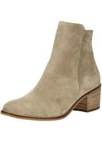 Stiefelette Paul Green "Paul Green Stiefelette Veloursleder", Damen, Gr. 37, beige, Veloursleder, Schuhe Stiefelette