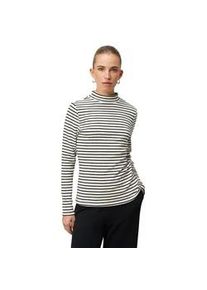 Kurzarmshirt Zero "Damen mit Stehkragen", Damen, Gr. 42, creamschwarz, Jersey, Obermaterial: 95% Baumwolle, 5% Elasthan, bedruckt, figurbetont normal, eng, Shirts, Plain/ohne Details