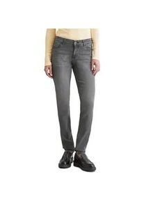 Marc O'Polo Straight-Jeans MARC O'POLO "aus stretchigem Bio-Baumwolle-Mix", Damen, Gr. 28, L&auml;nge 30, dunkelgrau, Obermaterial: 86% Baumwolle, 12% Polyester, 2% Elasthan, unifarben, slim fit normal, Jeans Straight-Jeans