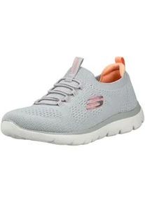 Sneaker Skechers "Skechers Sneaker Textil", Damen, Gr. 42, grau, Textil, Schuhe Sneaker