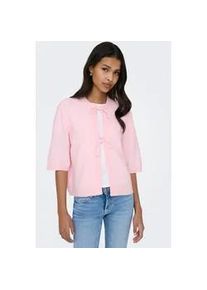 Strickjacke Only "ONLSIMONI 2/4 BOW CARDIGAN KNT NOOS", Damen, Gr. XS, potpourri, Strick, Obermaterial: 74% Polyacryl, 24% Polyester, 2% Elasthan, meliert, unifarben, relaxed fit normal, Rundhals, Strickjacken Strickjacke