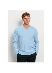 Strickpullover OLYMP "OLYMP Casual Strick", Herren, Gr. 3XL, hellblau, 100% Schurwolle, Pullover Strickpullover