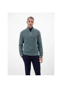 Troyer Lerros, Herren, Gr. M, classic navy, Strick, Obermaterial: 100% Baumwolle, unifarben, regular fit normal, ohne Ausschnitt, Rippb&uuml;ndchen, Pullover Troyer, mit Logo Stickerei