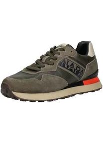 Sneaker Napapijri "Napapijri Sneaker Leder/Synthetik", Herren, Gr. 42, gr&uuml;n, braun, Leder, Synthetik, Schuhe Sneaker