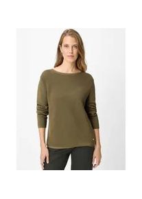 Strickpullover Brax "Style LESLEY", Damen, Gr. 36, khaki, Strick, 100% Baumwolle, Rundhals, Pullover Strickpullover