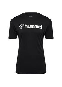 Trainingsshirt Hummel "HMLLOGO JERSEY S/S", Damen, Gr. L (52), schwarz, Obermaterial: 100% Polyester, normal normal, Rundhals, Shirts, normale Passform, kurze &Auml;rmel, atmungsaktives Material