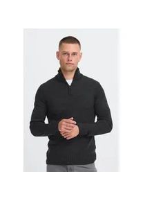 Troyer Blend "BHRyce", Herren, Gr. S, schwarz, Feinstrick, 100% Polyacryl, unifarben, normal normal, hoch geschlossener Ausschnitt, Pullover Troyer, Stilvoller Troyer mit Rei&szlig;verschluss