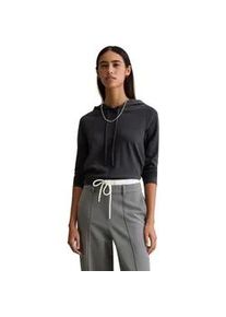 Marc O'Polo Langarmshirt MARC O'POLO DENIM "aus weichem Single Jersey", Damen, Gr. XXS, blau depths, Obermaterial: 100% Baumwolle, unifarben, Basic, relaxed fit, normaler Saum, Shirts Langarmshirt