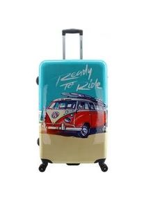Koffer Volkswagen "Ready To Ride", Gr. B/H/T: 47cm x 76cm x 28cm, mehrfarbig, bedruckt, Koffer, aus 600D rPet ABS-Material