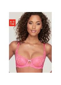 B&uuml;gel-BH Lascana "Nikoletta", Damen, Gr. 80, Cup B, pink, Spitze, Obermaterial: 88% Polyamid, 12% Elasthan, BHs B&uuml;gel-BH, aus floraler Stickereispitze, sexy Dessous