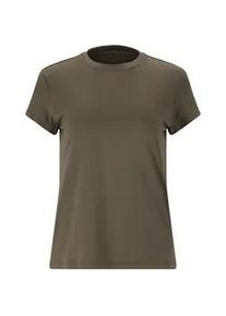 ENDURANCE ATHLECIA Funktionsshirt ATHLECIA "Almi", Damen, Gr. 34, braun, 88% Polyester, 12% Elasthan, unifarben, kurz, Rundhals, Shirts Funktionsshirt, mit atmungsaktiver Eigenschaft