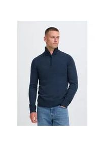 Troyer Blend "BHRyce", Herren, Gr. XL, marineblaus, Feinstrick, 100% Polyacryl, unifarben, normal normal, hoch geschlossener Ausschnitt, Pullover Troyer, Stilvoller Troyer mit Rei&szlig;verschluss