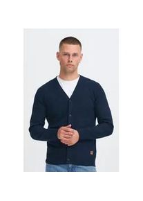 Strickjacke Blend "BHFinex", Herren, Gr. XL, marineblaus, Feinstrick, 70% Baumwolle (Recycled), 30% Polyester (Recycled), unifarben, normal normal, V-Ausschnitt, Rippstrickb&uuml;ndchen, Strickjacken Strickjacke, Komfortabler Cardigan mit Kn&ouml;pfen.