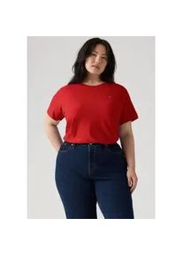 Levi's T-Shirt LEVI'S PLUS "THE PERFECT TEE", Damen, Gr. 4XL (58/60), scarlet smile, Jersey, Obermaterial: 100% Baumwolle, figurumspielend normal, Rundhals, Shirts T-Shirt, Figur umspielend