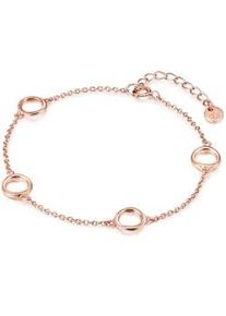 Glanzst&uuml;cke M&uuml;nchen Gliederarmband GLANZST&Uuml;CKE M&Uuml;NCHEN "A1355", rosa (ros&eacute;gold), Armb&auml;nder, Damen, Silber 925 (Sterlingsilber), Gliederarmband, aus Sterling Silber