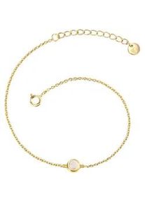 Glanzst&uuml;cke M&uuml;nchen Gliederarmband GLANZST&Uuml;CKE M&Uuml;NCHEN "GSM4002", gelbgold, wei&szlig;, Armb&auml;nder, Damen, Gliederarmband, mit Mondstein (synth.)
