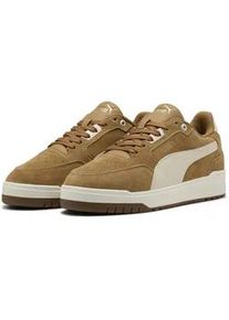 Sneaker Puma "Shuffle Downtown Sneakers Erwachsene", Damen, Gr. 43, coffee milk alpine snow beige wei&szlig;, Obermaterial: Textil, Synthetik, Kuhleder; Futter: Textil; Innensohle: Textil; Laufsohle: Gummi, Schuhe Sneaker