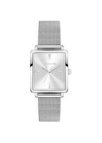 Quarzuhr Tamaris "Square Meets Mesh", silberfarben, Armbanduhren, Damen, Quarzuhr, Armbanduhr, Damenuhr, Edelstahlarmband, analog