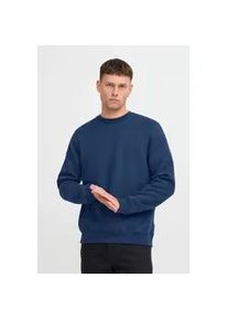 Longpullover Blend "BHSweatshirt", Damen, Gr. XL, blau (marineblaus), Sweatware, 50% Baumwolle, 50% Polyester, unifarben, regular fit, Rundhals, weit, Pullover Longpullover, Klassischer Sweatpullover mit Rundhalsausschnitt