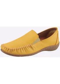 Slipper Loretta, Damen, Gr. 42, gelb, Glattleder, Schuhe Slipper