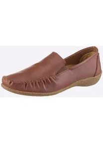 Slipper Loretta, Damen, Gr. 36, rotbraun, Glattleder, Schuhe Slipper