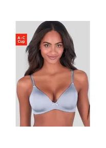 Bralette-BH Vivance "Anisa", Damen, Gr. 85, Cup C, hellblau, Microtouch, Obermaterial: 60% Polyamid, 35% Polyester, 5% Elasthan, BHs, (ohne B&uuml;gel) mit Push-up-Kissen und Spitzenr&uuml;cken, sexy Dessous