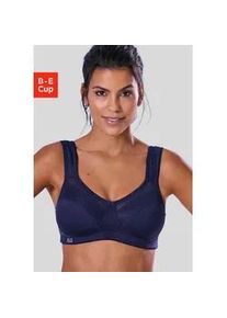 H.I.S. Sport-BH H.I.S, Damen, Gr. 80, Cup E, dunkelblau, Microtouch, Obermaterial: 90% Polyester (COOLMAX), 10% Elasthan, BHs Sport-BH, ohne B&uuml;gel aus schnell trocknendem COOLMAX-Material, Topseller