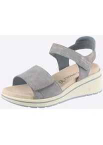 Sandalette Caprice, Damen, Gr. 39, eisblau, gemustert, Textil, Schuhe Sandalette