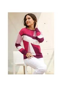 Strickpullover Classic Basics "Langarm-Pullover", Damen, Gr. 42, altrosa, malve, gemustert, 100% Polyacryl, gemustert, mehrfarbig, Pullover Strickpullover